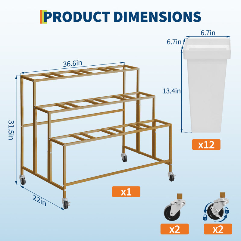 Plant Stand, Gold