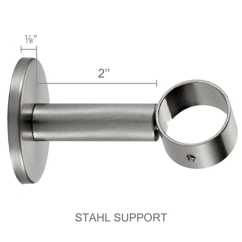 Tringle à rideaux simple 1,13 po, Inoxydable, 60"