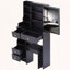 Petit meuble-lavabo avec miroir coulissant et rangement-1090478904