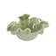 Bol décoratif en céramique à volants vert 13,8 po x 13 po x 6,9 po