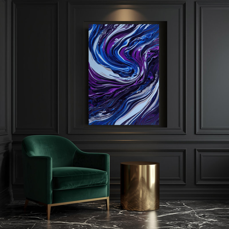 Art abstrait sur toile 37, H 30 po x l 20 po