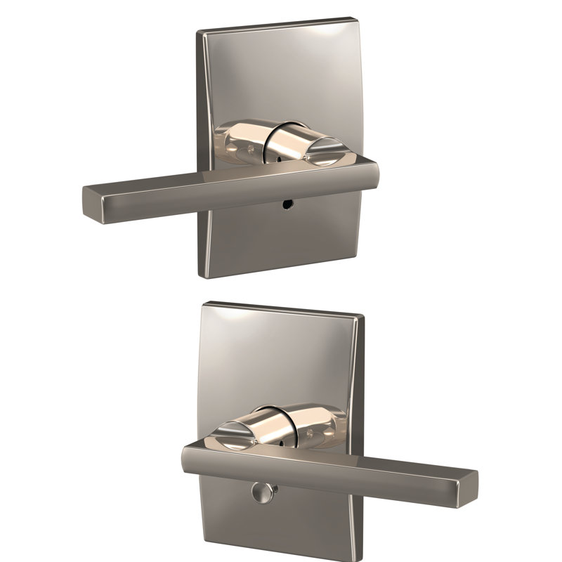 Custom Latitude Hall-Closet and Bed-Bath Lever with Century Trim, Polished Nickel
