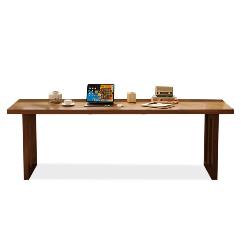 Bureaux rectangulaires en bois massif noyer clair, H 29,53 po x l 78,74 po x P 23,62 po