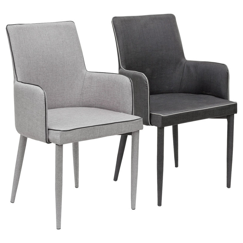47cm H Upholstered Accent, Black