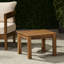 Table d'appoint en bois à lattes élégantes, style minimaliste, 49 x 49 x 39 cm, marron, assemblage requis (plateau inclus), dimensions : 49 x 38 cm (L x P x H).