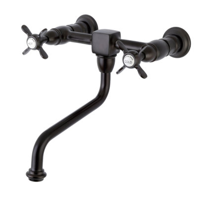 Kingston Brass Essex Two-Handle 2-Hole Wall Mount Bathroom Faucet
