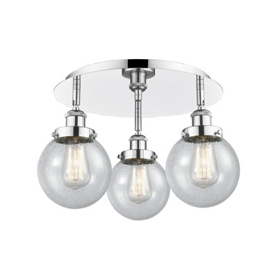 Alphonsa Glass Flush Mount