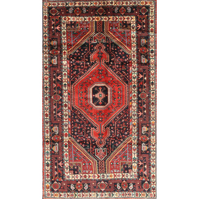 Tapis rouge/beige/noir traditionnel Wiltrude
