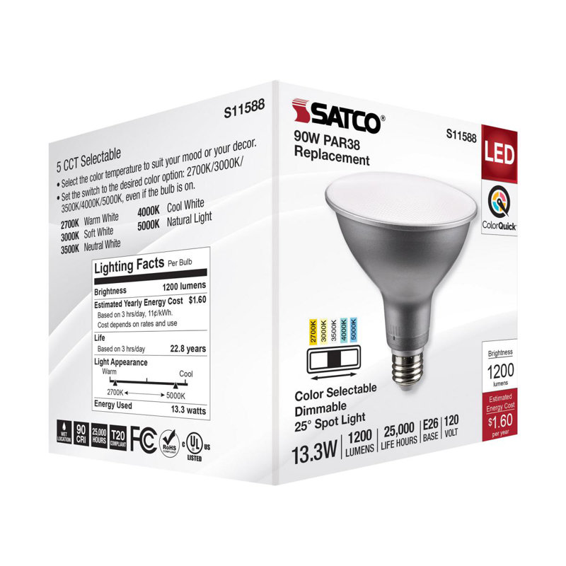 13.3 Watt White LED Bulb
