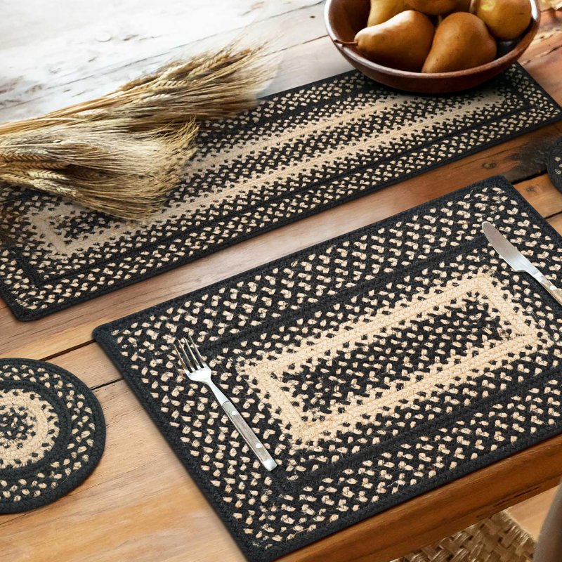 Chemin de table d'intérieur en jute de qualité supérieure - ensemble de 2, taille 8 po x 28 po, Manchester