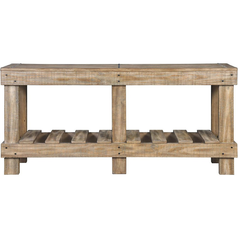 Console rustique rustique, brun