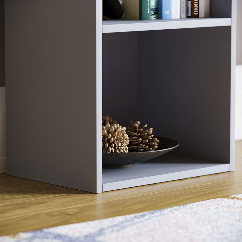 Gerardi 32cm W Standard Bookcase, Grey, 54 cm H x 32 cm W