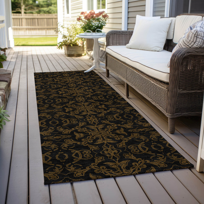 Tapis intérieur / extérieur Mahaney, Tapis de couloir 2 pi 3 po x 7 pi 6 po