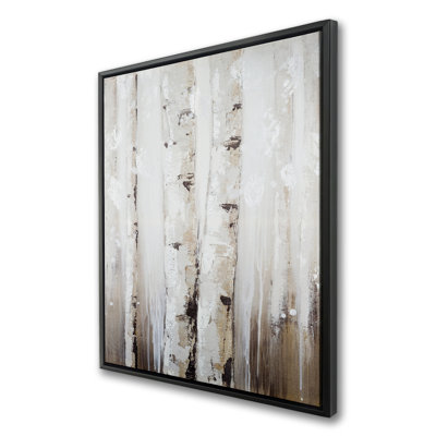 Bouleaux blancs abstraits - Toile encadrée moderne