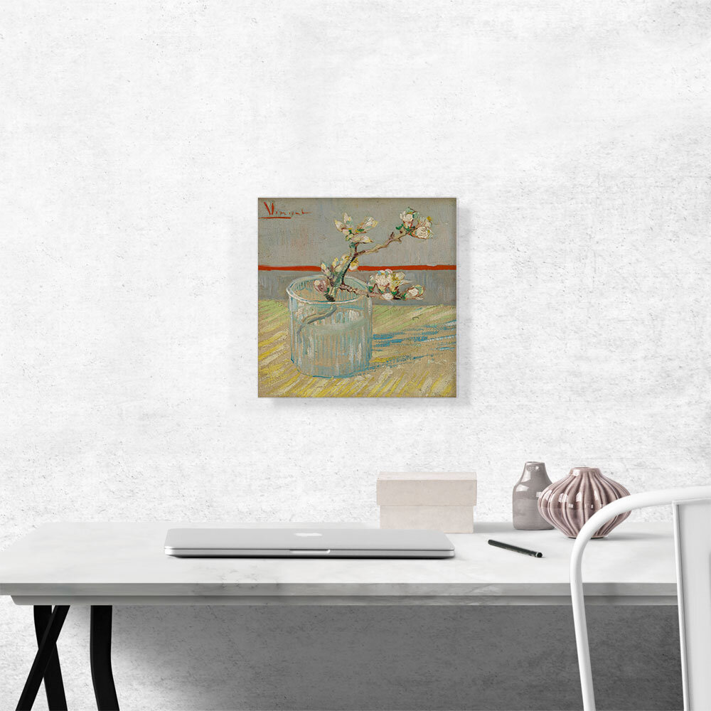 ARTCANVAS Sprig Of Flowering Almond In A Glass 1888 On Canvas by