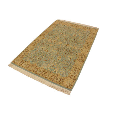 Tapis oriental rectangulaire en laine noué à la main de 4 pi 2 po x 6 pi 2 po Abagail