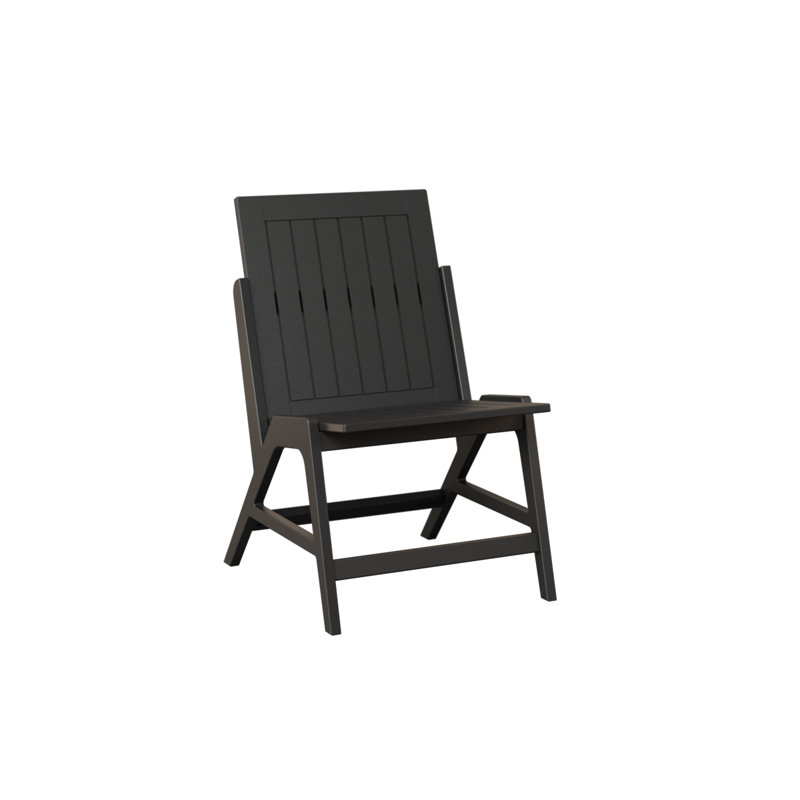 Berlin Gardens Kinsley Marine Matte Black Dining Side Chair, Matte Black