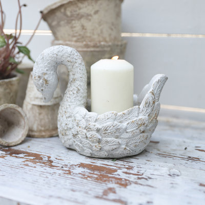 Cement Planters for Outdoor Plants Succulent Pots Indoor Herb Plant Pots Concrete Swan Statue Tabletop Garden Balcony Decor