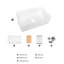 Évier de cuisine de ferme en argile réfractaire L 30 po x l 20 po avec accessoires Fireclay