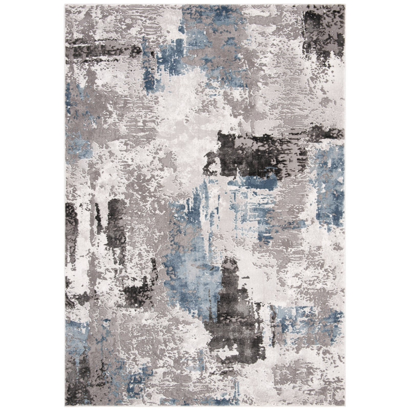 Ahanu Abstract Area Rug, Rectangle 79 x 152 cm