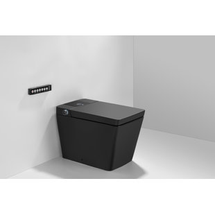Toilette à bidet Breezebath Smart avec couvercle à ouverture / fermeture automatique et chasse automatique, siège chauffant, lavage à l'eau chaude, séchoir à air, affichage numérique, veilleuse, désodorisant intégré, glacis antibactérien