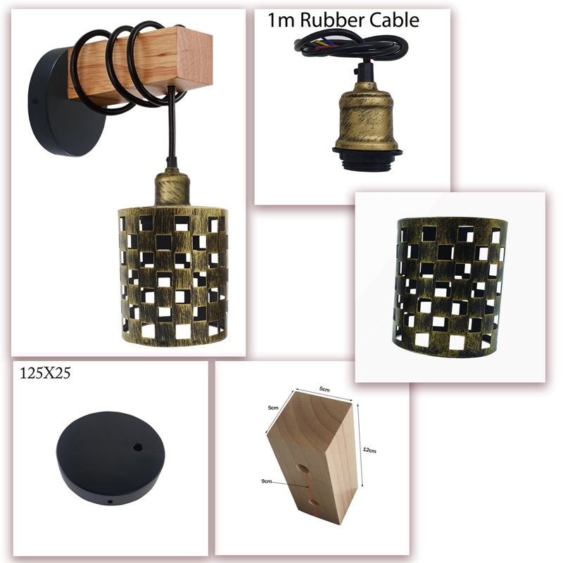 Herold Armed Sconce, Brushed Brass