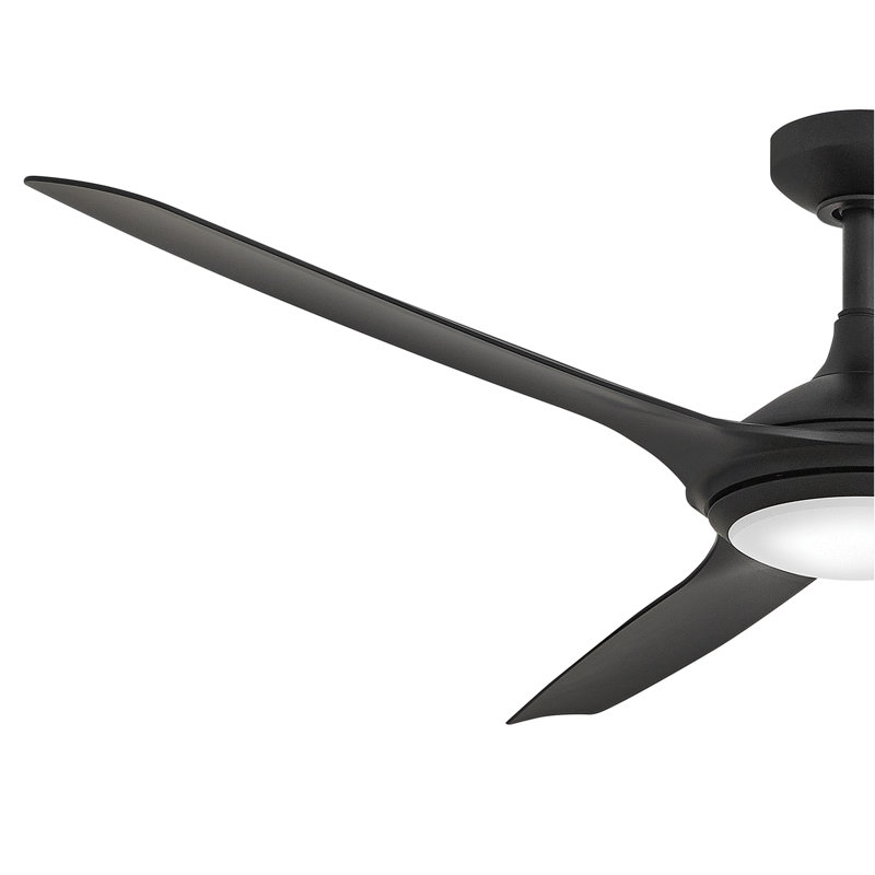 Ventilateur de plafond à DEL Hinkley Talon, Noir mat, Noir mat