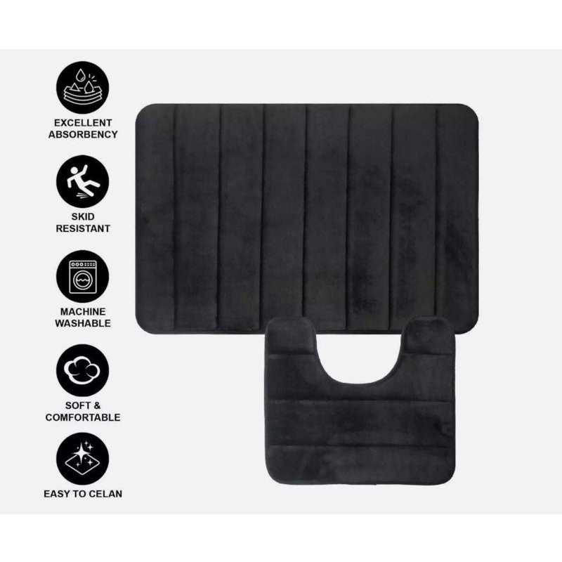 Chafdar Memory Foam Non-Slip Bath Mat