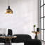 Lustre moderne avec hauteur réglable, finition noire et rétro, 30 po x 30 po | Corps en métal, 49,2 pouces de hauteur | Douille E27, 40 W maximum | Parfait pour un décor glamour et scandinave, un éclairage élégant pour les espaces de vie