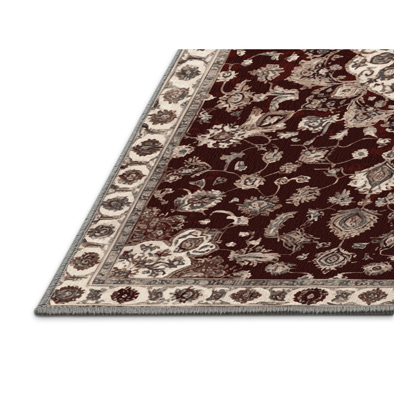 Tapis turc gris lavable à la machine, Rectangulaire 8 pi x 12 pi