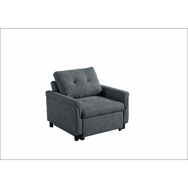 Fauteuil capitonné Tadcaster gris foncé, Gris foncé