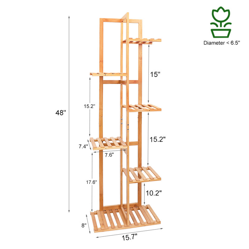 Support pour plante Pohlman, H 48 po x l 15,7 po x P 8 po