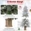 Arbre de Noël articulé artificiel 2 pièces 6 pi 6 pi avec 589 extrémités de branches floquées