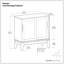 Armoire de rangement basse Mid-Century moderne en bois franc avec portes coulissantes Harper-681507109