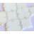 Water Jet 15" x 15" Thassos White and Mother of Pearl Mosaic Tile