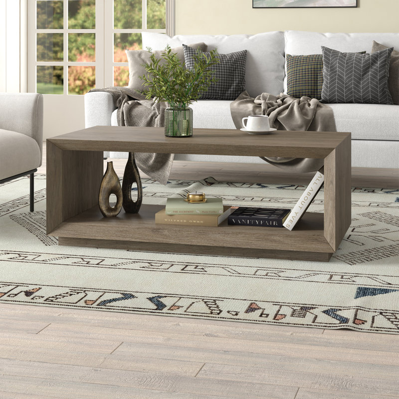 Evie Coffee Table, Antiqued Grey Oak