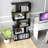 Five Layer Simple Household Black Bookshelf-2102272354