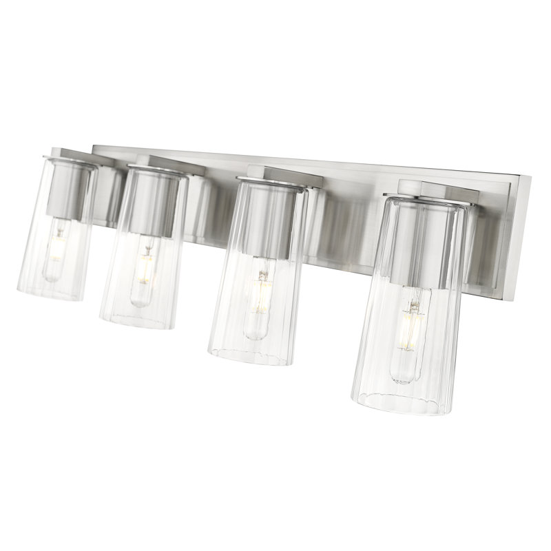 Ensemble de meuble-lavabo 4 lumières Esma, Nickel brossé