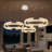 Elegant 3 Rings Crystal Ceiling Chandeliers