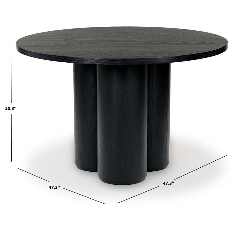 Kathalina Round Dining Table, Black