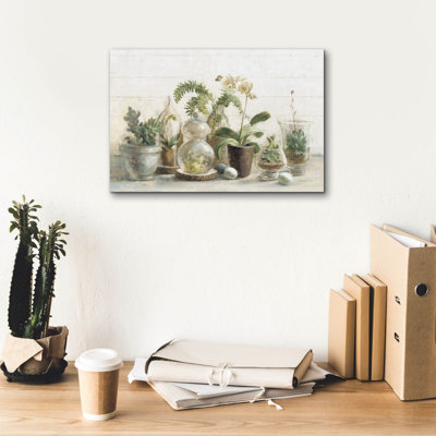  «Greenhouse Orchids On Shiplap» par Danhui Nai, art mural sur toile