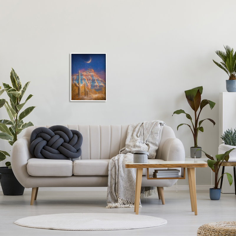 «Desert Canyon At Night On Wood» par Dan Meneely, reproduction, H 20 po x l 16 po x P 1,5 po