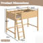 Lit mezzanine en bois massif avec garde-corps pleine longueur et amplement d'espace sous le lit-1056704201-1056704203