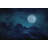 Blue Full Moon - Wrapped Canvas Print-1382114867