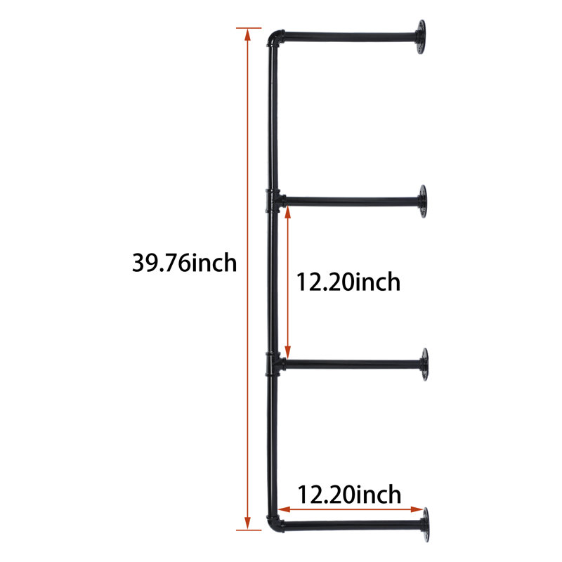 Avira Metal Industrial Pipe Shelves
