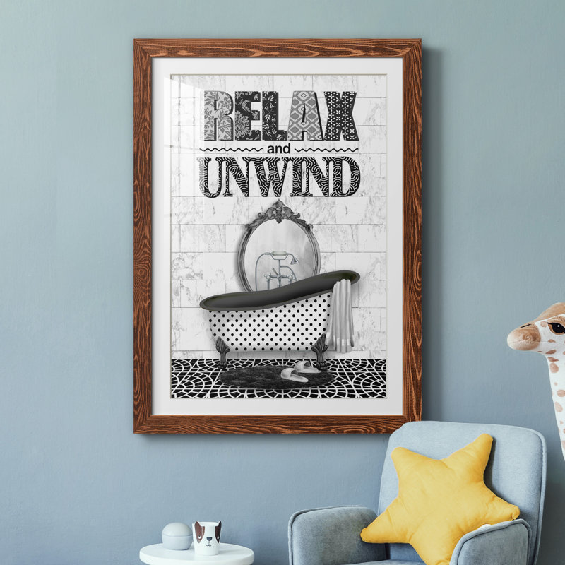 «Relax and Relax» - Cadre photo, H 37,5 po x l 27,5 po x P 1,5 po, Cadre érable