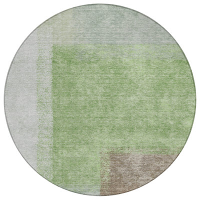 Machine Washable Indoor/Outdoor Chantille ACN2341 Abstract Rug