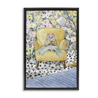 Cadre flottant Cozy Cat Corner, design par Lanie Loreth