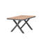 Jaleigh Rectangular Metal Outdoor Dining Table - 100 cm W 150 cm D-464591088-464591089
