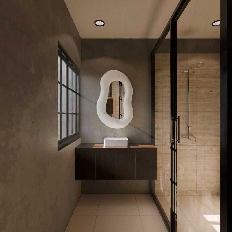 Miroir décoratif, Blanc